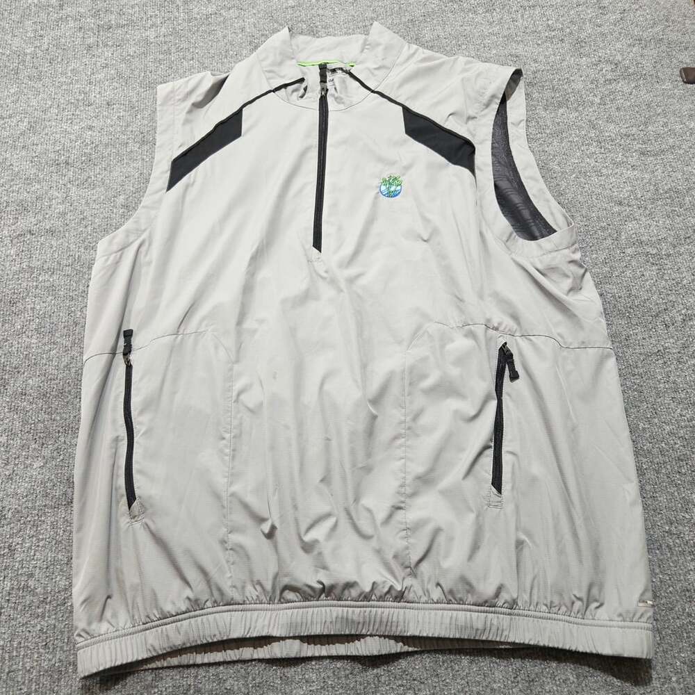 Adidas Climaproof Gray Golf Vest Quarter Zip Mens XL Lightweight
